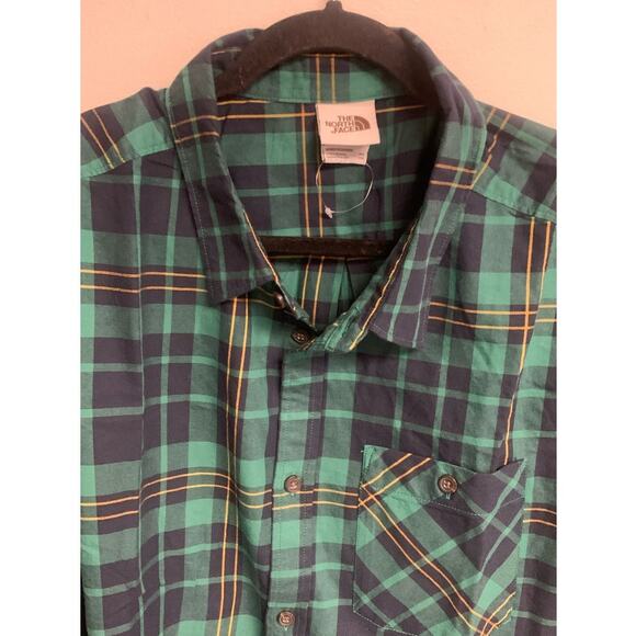 The North Face Men's 2XL Hayden Pass Long Sleeve Plaid Shirt, Green - Picture 3 of 7